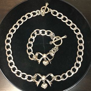 Juicy Couture Silver Bow necklace